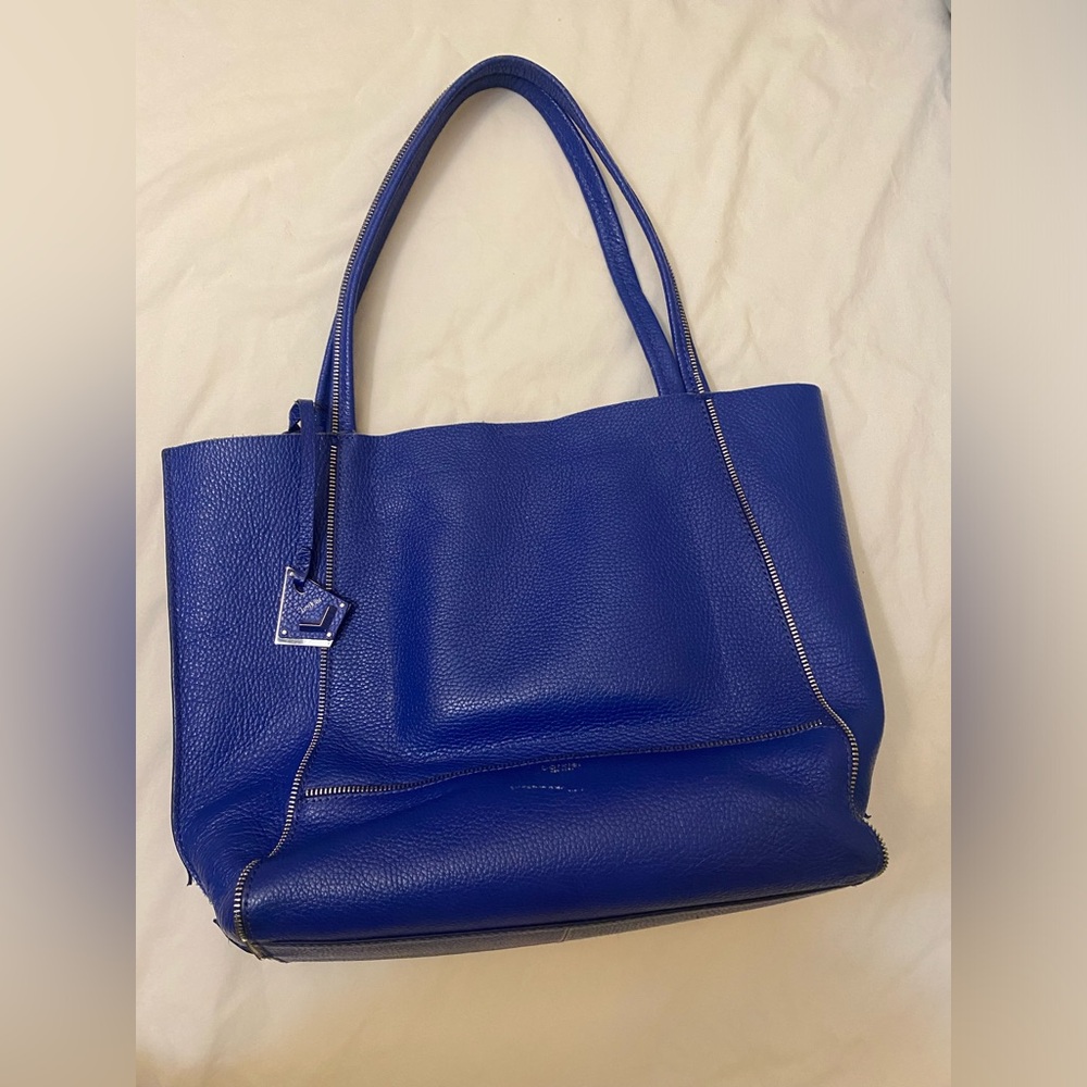 Bolkier Gray and Metallic Tote - some damage you can see in last 2 pics